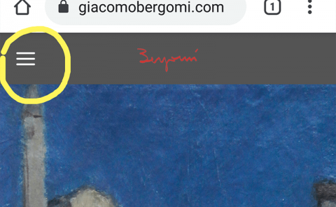 Problema menu mobile su giacomobergomi.com
